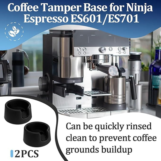 2Pcs Tamper Base for Ninja Luxe, Ninja Espresso ES601/ES701, Anti-Slip Silicone Portafilter Holder for Ninja, Coffee Accessories for Ninja Espresso Machine