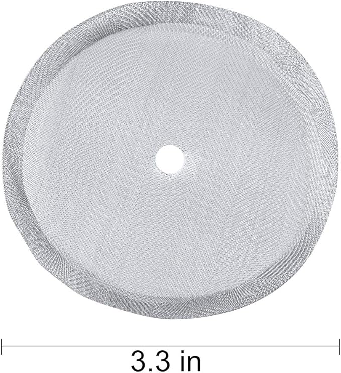 Secura French Press Replacement Screens, Stainless Steel Reusable Mesh Filter for 17 Ounce and 12 Ounce Coffee Press, 4 Pack