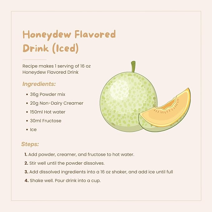 Bossen Bubble Tea Powder Mix (Honeydew)