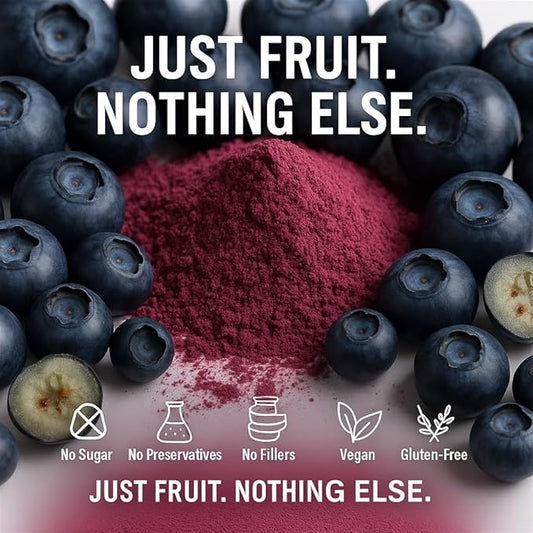 Confect Blueberry Powder | Pure & Natural Fruit Powder for Smoothies, Baking, Beverages, Juices, Tea & DIY Recipes | Vegan, Gluten-Free, No Added Sugar – 10 OZ