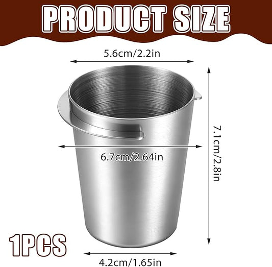 Coffee Dosing Cup 58mm, Stainless Steel Espresso Coffee Dosing Cup, Espresso Machine Accessories, Coffees Grinder Been Feeder Compatible with All 58 mm portafilter