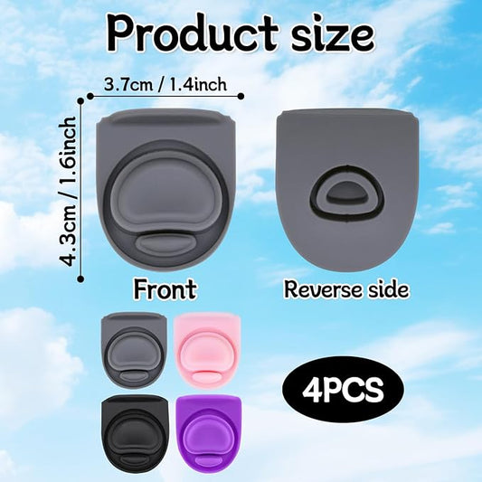 4 Pcs Replacement Stopper Compatible with Owala FreeSip 16oz 32oz,Water Bottle Top Gasket Lid for Owala 16/19/24/32/40oz Seal Mouth Cap Silicone Stopper Parts Insert Accessories(4 Colors 9)