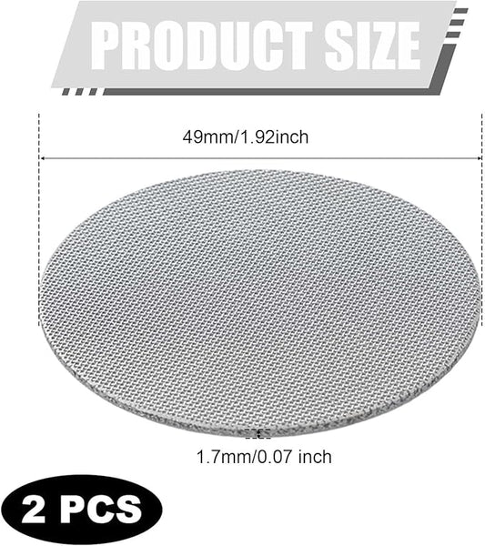 2pcs 49mm Espresso Puck Screen, Reusable Espresso Filter Screen 1.7mm Thick 150μm Professional Stainless Steel Coffee Screen Filter Mesh for Espresso Portafilter Filter Basket