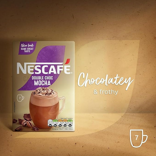 NESCAFÉ MOCHA Double Choco Instant Coffee Sachets x7 (Pack of 6, Total 42 Sachets)