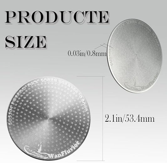 2 Pack 53.3mm Espresso Puck Screen, Reusable 0.8mm 150μm Ultra Thin Stainless Steel Coffee Filter for Espresso 54mm Portafilter Filter Basket