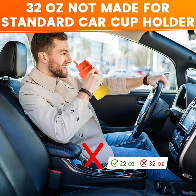 Lexlion Tea Infuser Water Bottle 32 Oz – Triple Wall Insulated Stainless Steel, Loose Leaf & Fruit Strainer, 3 Leakproof Lids, BPA-Free Silicone Sleeve, Reusable Thermal Mug