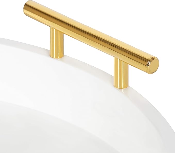 Kate and Laurel Lipton Modern Round Tray, 18" Diameter, White and Gold, Decorative Accent Tray for Storage and Display