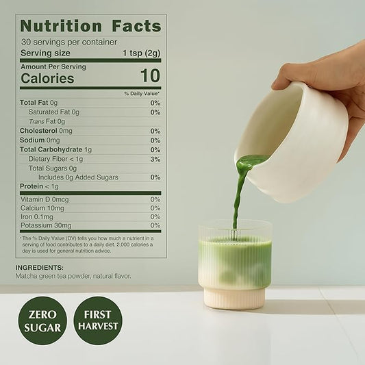 Encha Matcha Latte Powder - Vanilla Matcha Powder - First Harvest - Premium Japanese Macha - 60g / 2.12oz