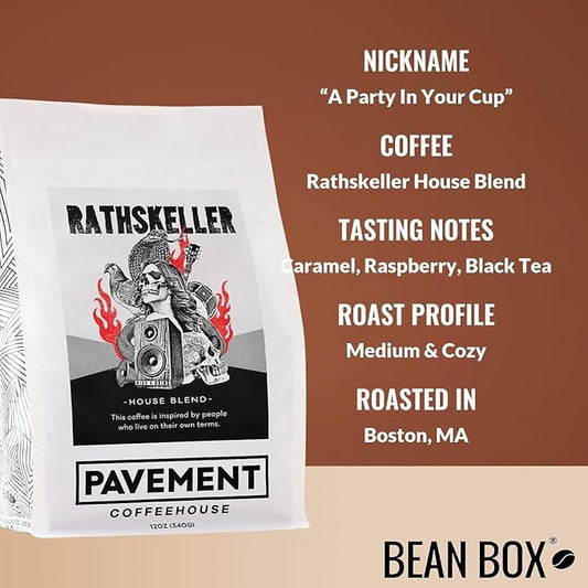 Bean Box Boston Coffee Sampler, 2-Pack - Roasted by Pavement Coffeehouse, Gourmet Arabica Coffee, Variety Pack - Freshly Ground
