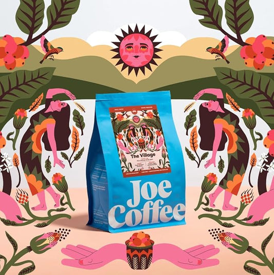Joe Coffee Company - The Village Whole Bean Specialty Coffee, 12 oz Bag | Women-Produced, NYC Roaster, Rainforest Alliance Certified, Kosher, Climate-Friendly