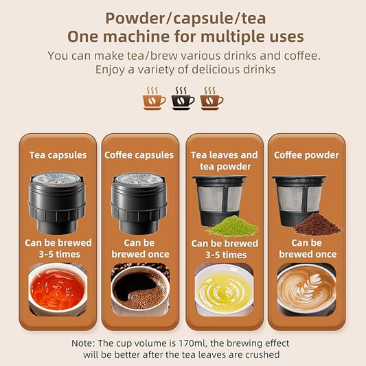 Portable Electric Espresso Coffee Machine One Button Operation with 4 Power Indicator Light Cordless Rechargeable Handheld Coffee Maker for Home Car Travel with Carry Bag (not heating)