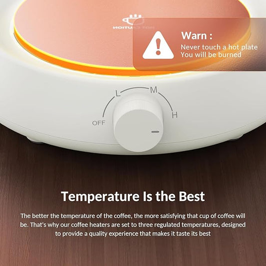 SWEETFULL Mug Warmer for Coffee and Tea Coffee Mug Warmer Set W/Mug and Lid Coffee Warmer As Coffee Gifts for Desk Office Coffee Lovers. (20W Cup Warmer Candle Warmer Auto Shut Off)