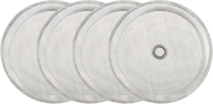 OSVJE 4 Pack Reusable French Press Filter Screen, Stainless Steel Mesh Replacement Screen Universal Filter, 4 Inch Mesh Replacement for 34oz/1000ml/8 cups Coffee Press