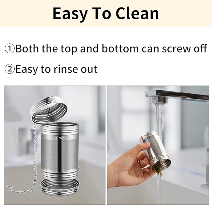 2 Pack Reusable Tea Steeper Extra Fine Mesh Tea Infuser Stainless Steel Tea Strainer for Loose Leaf Tea