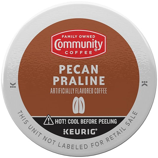 Community Coffee Pecan Praline Medium Roast Single Serve Keurig K-Cup Pods 32 ct Box