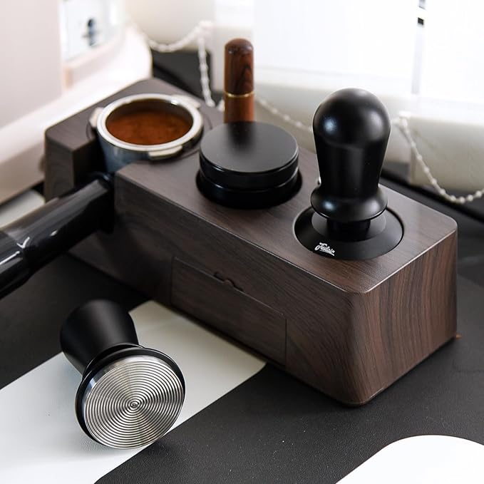 Feilair 51mm Espresso Tamper, Coffee Tamper with Calibrated Spring Loaded,Tamper Tool With Sound Feedback click, Self Leveling Tamper for Barista, Compatible with 51mm De'Longhi Portafilter