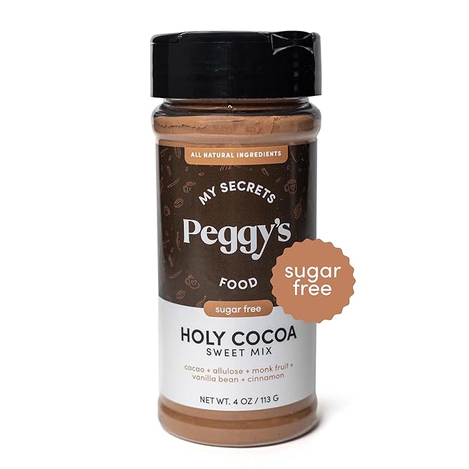 My Secrets Peggy's Food Holy Cocoa Powder - Premium 100% Natural Unsweetened Pure Cacao for Coffee, Smoothies & Desserts - Rich Dark Chocolate Flavor, Vegan, Keto, No Additives - 4 Oz