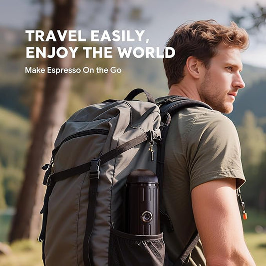 Portable Electric Espresso Coffee Maker for Ground Coffee & NS Capsule Fast Self-Heating Technology with USB-C Perfect for RV, Hiking, Camping, Office & On-the-Go Lifestyles, Christmas Gift for Men
