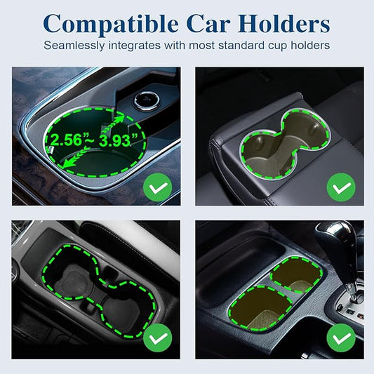 Car Cup Holder Expander, Cup Holder Extender Adapter with Expandable Arm and Adjustable Base, Compatible with Yeti Ramblers, Hydro Flasks, Stanley, Owala Most Coffee Mugs Bottles & Cups (CUP-B-2pack)
