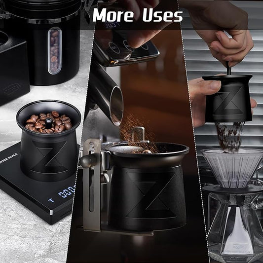 IKAPE 54mm Espresso Powder Receiver Cup, Coffee Powder Receiver Container, Suitable for 54mm Breville Portafilters (z-graphs)