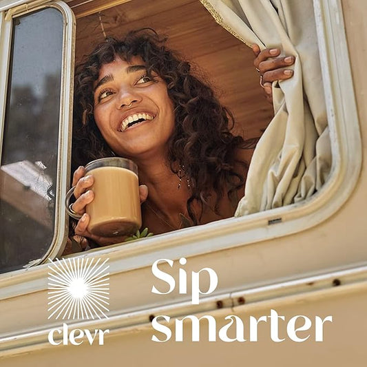 Clevr Milk Frother, Hand Stirrer for Coffee, Matcha, Hot Chocolate, Protein Shake, Latte, Tea, Stainless Steel Rechargeable Handheld Whisk, Fast and Easy Frothing Wand, No Battery Needed