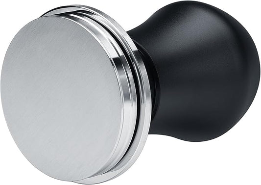 Normcore 49.7mm Coffee Tamper V4.1 Mini, Spring-loaded Tamper with Flat Base For La Pavoni Pre-Millennium, ROK Espresso Maker, Black