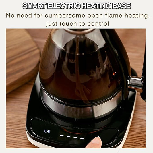Syphon Vacuum Coffee Maker, Glass Electric Siphon Pot, 3 Adjustable Gears, 30 Minute Keep Warm, 240ml Capacity, for Use at Home, Coffee Shops, Offices & Other Places