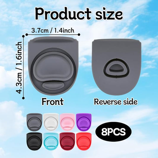 8 Pcs Replacement Rubber Seal Stopper Compatible with Owala FreeSip 32oz,Bottle Top Gasket Lid for Owala 16/19/24/32/40oz Seal Mouth Cap Silicone Stopper Parts Insert Accessories(8 colors