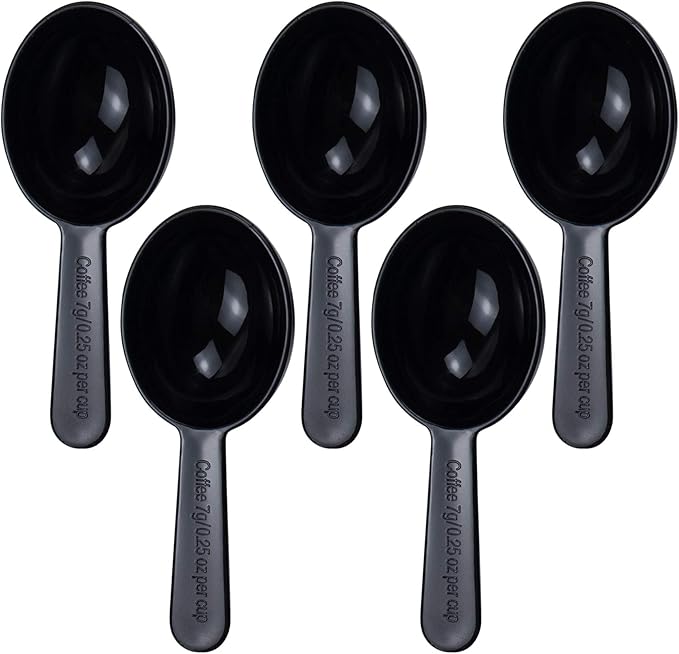 AUEAR, 5 Pack Tablespoon Coffee Scoop Plastic Measuring for Milk Powder Fruit Seed Spices