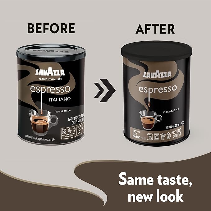 Lavazza medium_roast, Ground Coffee - Caffe Espresso - 8 oz - 2 pk