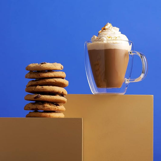 Godinger Coffee Mug Set, Glass Coffee Mugs, Double Wall Insulated Glass Coffee Cups, Espresso Cups, Tea Cup - 13.5oz, Set of 2