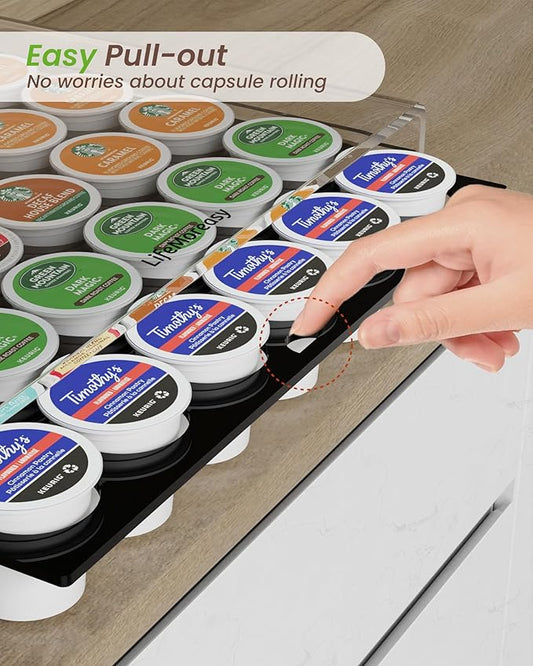 K Cup Holder,Coffee Pod Holder Drawer Capsule Display Storage for K cup - 36 pods