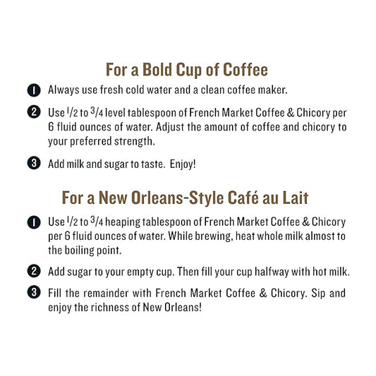 French Market Coffee & Chicory Restaurant Blend Medium-Dark Roast Ground Coffee, 12oz Can (Pack of 6)
