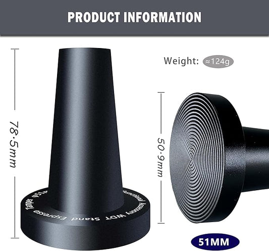 NEOUZA Coffee WDT Holder Tamper 2 in 1 Multifunctional Espresso Accessories Stand, Ripple Base, WDT Not Included (51mm Holder Black), WDT-04MM