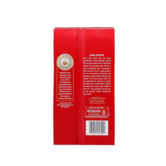 Community Coffee Between Roast Premium Ground Coffee Vacuum Packed- 16 Ounce Bags (Pack of 10)