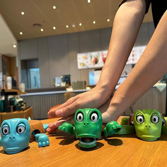JOD® Turtle Cup Holder,Turtle Coaster with Funny Expression, Cup Holder with Liftable Limbs & Expressive Face for Turtles,Tortoise Lover Gag Gifts Home Decor(green)