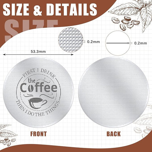 Yaomiao 2 Pcs Puck Screen Espresso Puck Screen 316 Stainless Steel Coffee Filter Reusable Espresso Filters for 54mm Portafilter Ultra Thin Light (53.3 x 0.2 x 0.2 mm)