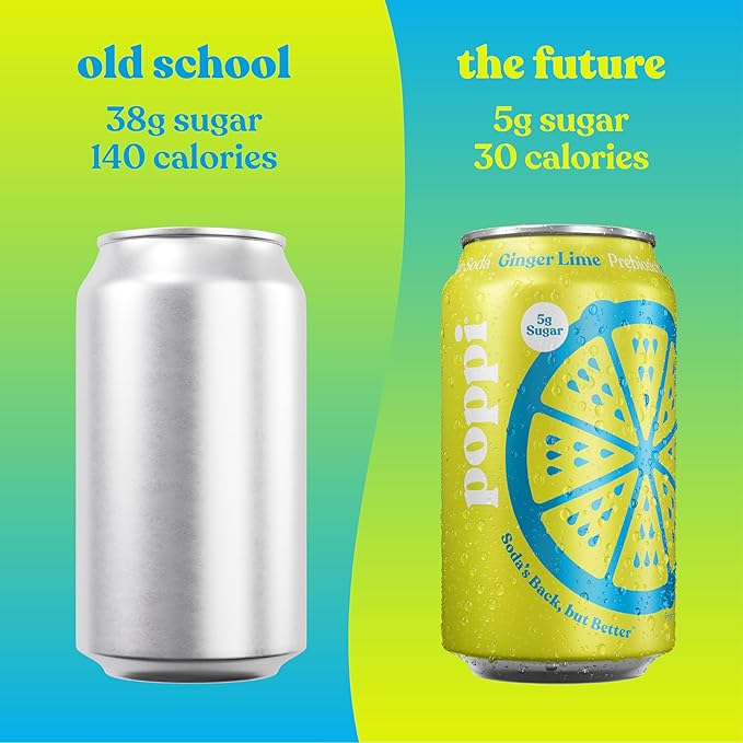 Poppi Sparkling Prebiotic Soda Beverage with Apple Cider Vinegar, Seltzer Water and Fruit Juice, Fun Favorites Variety Pack, 12 Fl Oz, Pack of 12, Packaging May Vary