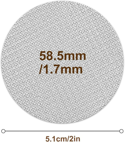 2 Pack Puck Screen 58.5mm, Coffee Puck Screen Premium 316 Stainless Steel Reusable Filter - 1.7mm Thickness 150μm