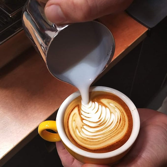 BrewGlobal Rhinoware Professional Milk Pitcher, Stainless Steel 12 oz (RHMJ12OZ)