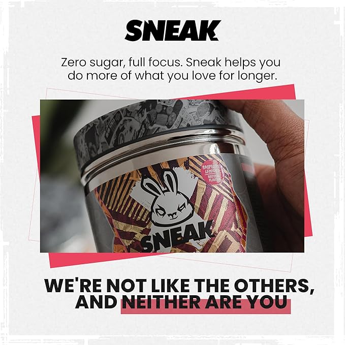 SNEAK Energy Drink Powder | Peach Iced Tea | No Sugar. No Nasties. Just Natural Caffeine, Focus-Boosting Nootropics | 40 Servings