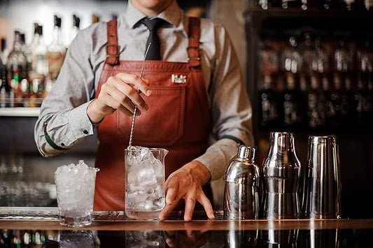 Cocktail Mixing Glass with Seamless and Handblown Construction - Old Fashioned Bar Mixer Glass - Plain Design