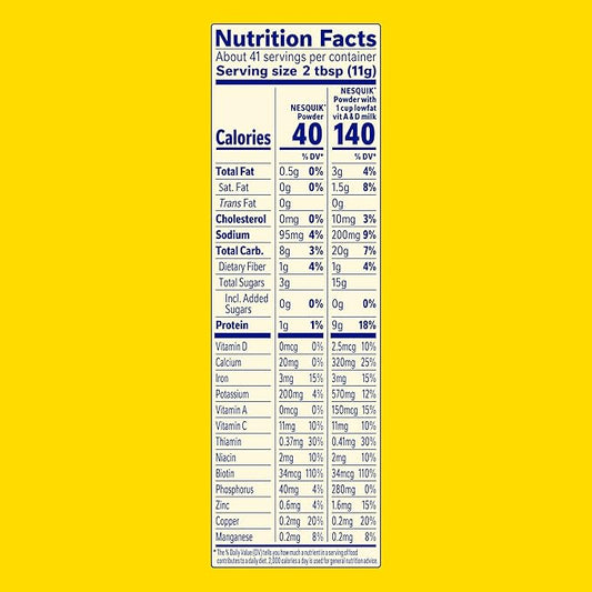 Nesquik Chocolate Powder No Sugar Added, 16 oz