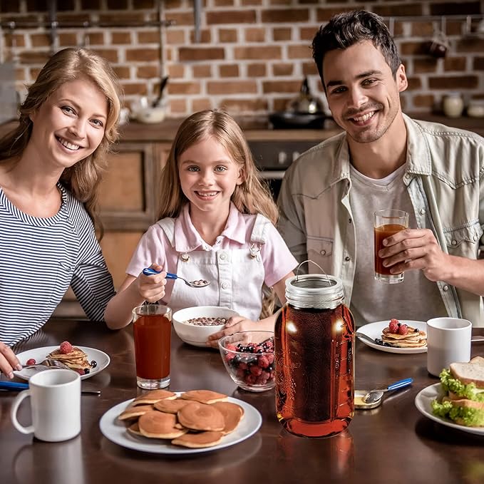 3 Pcs Cold Brew Coffee Filter With Handle 2 Quart Stainless Steel Mason Jar Filter for Wide Mouth Cold Brew Mason Jar Tea Infuser Strainer Mesh for Coffee Maker Masons Canning Iced Tea