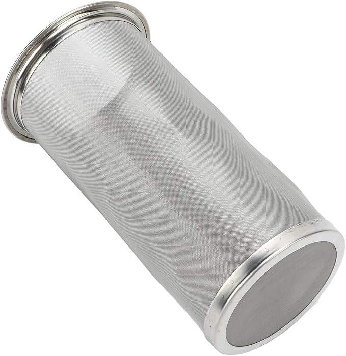 Coffee Filter, Stainless Steel Reusable Cold Brew Coffee Filter, Wide Mouth Mesh Cylindrical Coffee Filter With White Gasket(8x15cm/3.1x5.9in)