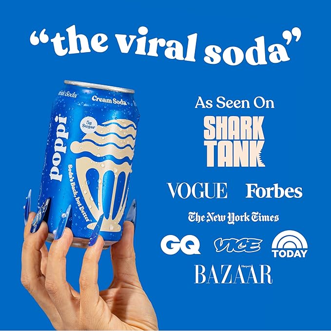 Poppi Sparkling Prebiotic Soda Beverage with Apple Cider Vinegar, Seltzer Water and Fruit Juice, Major Mix Variety Pack 12 Fl Oz, Pack of 12, Packaging May Vary