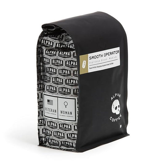 Alpha Coffee - Smooth Operator - 16 oz. Premium Espresso Blend - Gourmet Medium Roast Coffee | Veteran Owned - Specialty Small Batch Roasted Coffee | 100% Arabica Beans (Smooth Operator Drip Grind)