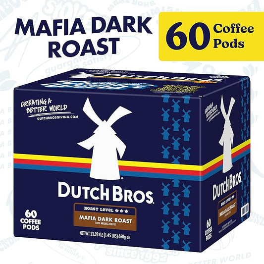 Dutch Bros® Mafia Dark Roast, 60 Count, Dark Roast, Single Serve Coffee Pods for Keurig K-Cup Brewers