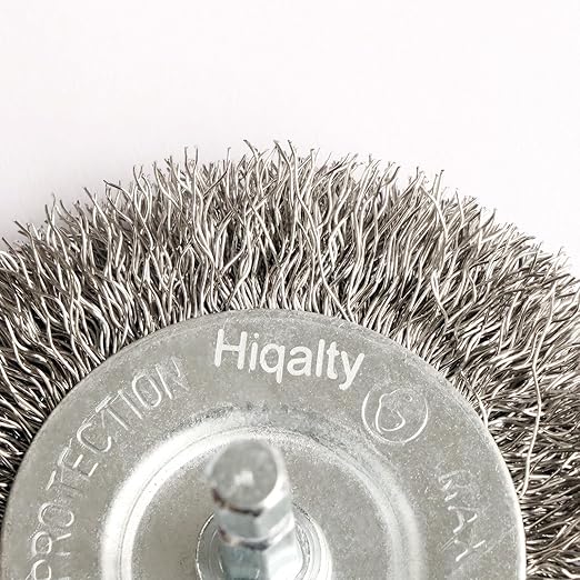 Hiqalty 10pcs 3 Inch Stainless Steel Wire Wheel Brushes Kit for Drill with 1/4-Inch Hex Shank,Wire Wheels for Power-Operated Grinders (10)