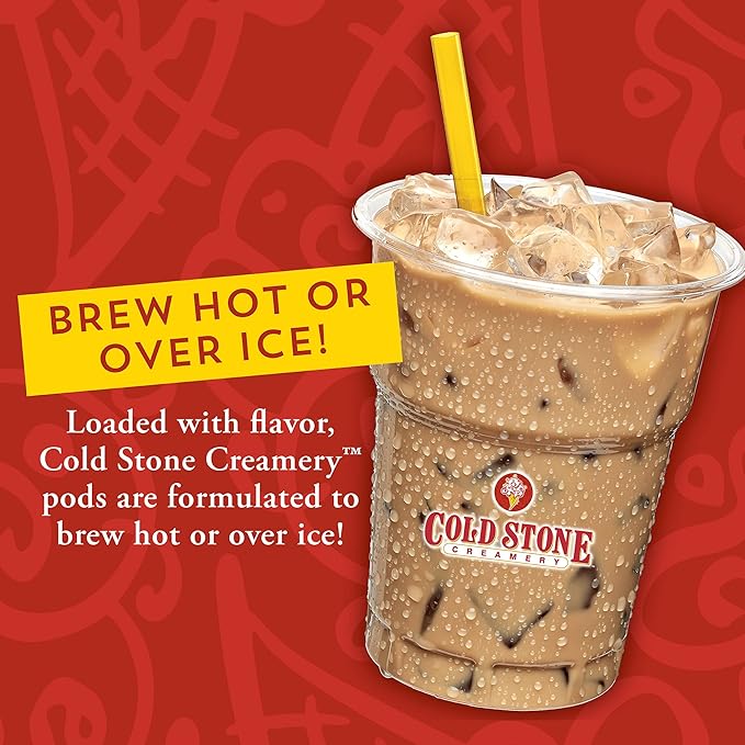 Cold Stone Creamery Beverages Coffee Pods Compatible with K Cup Brewers Including 2.0 - Ice Cream Flavored Assorted Variety Pack, 40 Count